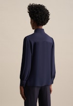 Long sleeve Crepe Shirt Blouse in Dark Blue |  Seidensticker Onlineshop