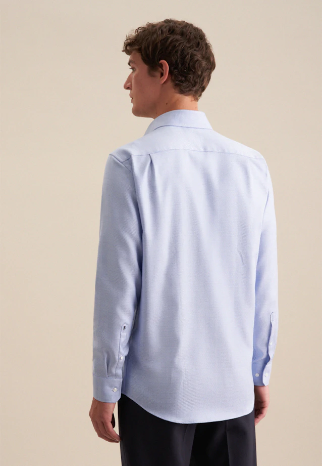 Regular Chemise d'affaires carreaux in Bleu Clair |  Seidensticker Onlineshop