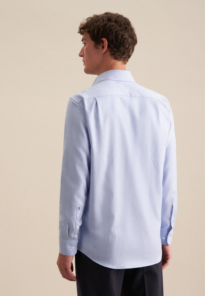 Regular Chemise d'affaires carreaux dans Bleu Clair | Boutique en ligne Seidensticker