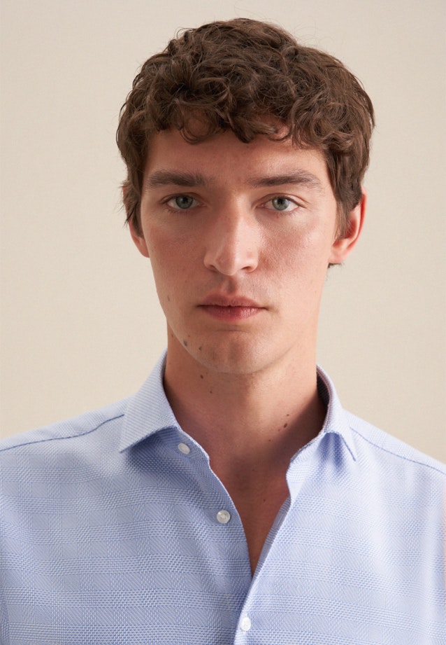 Regular Business Hemd Karo in Hellblau |  Seidensticker Onlineshop