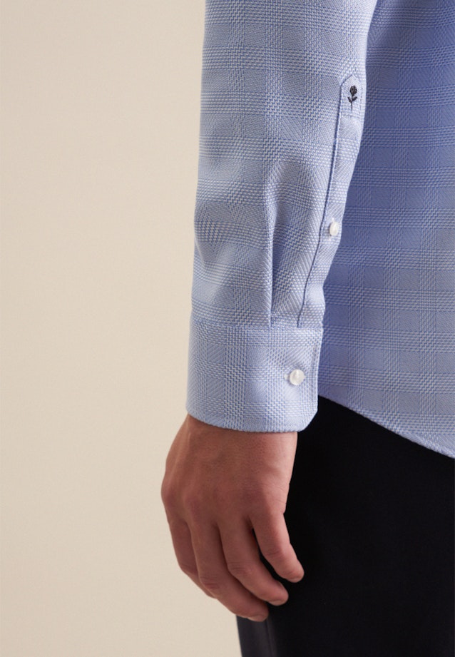 Regular Business Hemd Karo in Hellblau |  Seidensticker Onlineshop