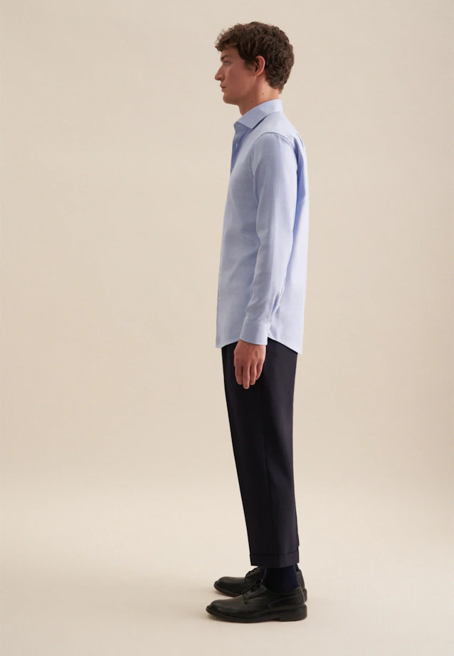 Regular Chemise d'affaires carreaux in Bleu Clair |  Seidensticker Onlineshop
