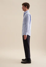 Regular Chemise d'affaires carreaux in Bleu Clair |  Seidensticker Onlineshop
