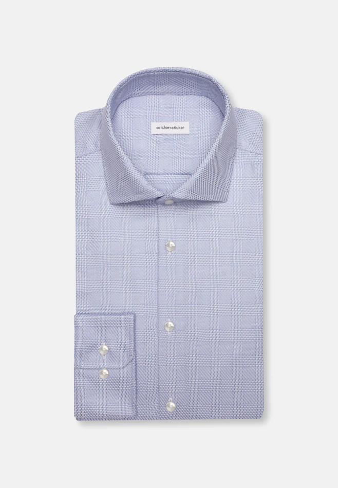 Regular Chemise d'affaires carreaux dans Bleu Clair | Boutique en ligne Seidensticker