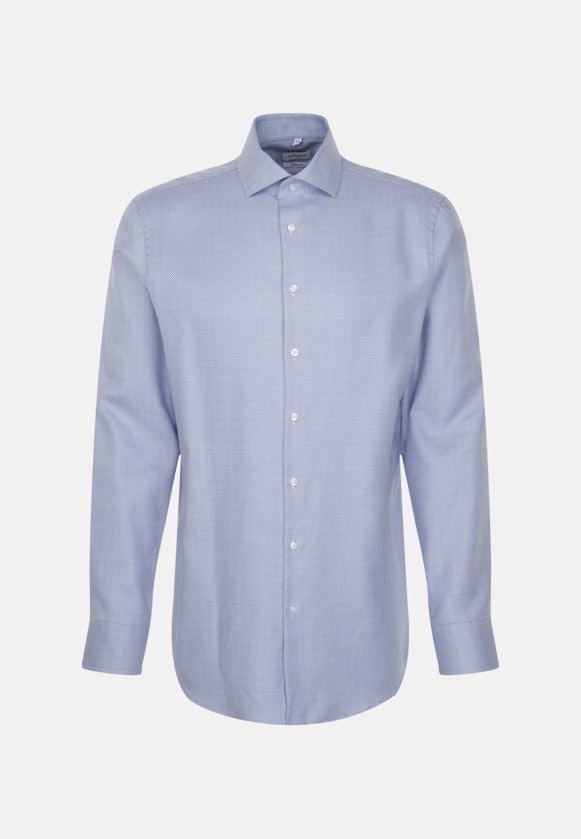 Chemise Business Regular Structuré Col Kent in Bleu Clair |  Seidensticker Onlineshop