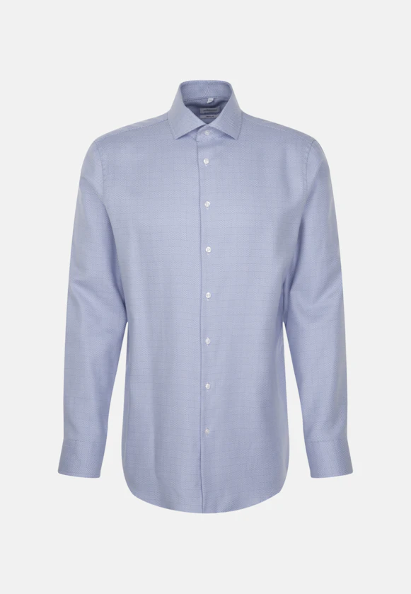 Regular Chemise d'affaires carreaux in Bleu Clair |  Seidensticker Onlineshop