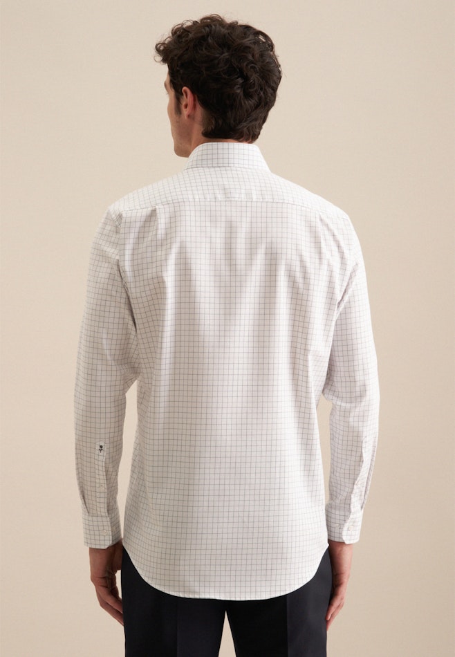 Non-iron Structure Business Shirt in Regular with Kent-Collar in Medium Blue | Seidensticker online shop
