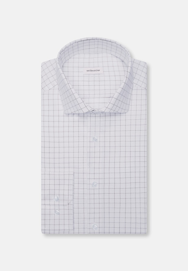 Regular Business Hemd Karo in Mittelblau |  Seidensticker Onlineshop