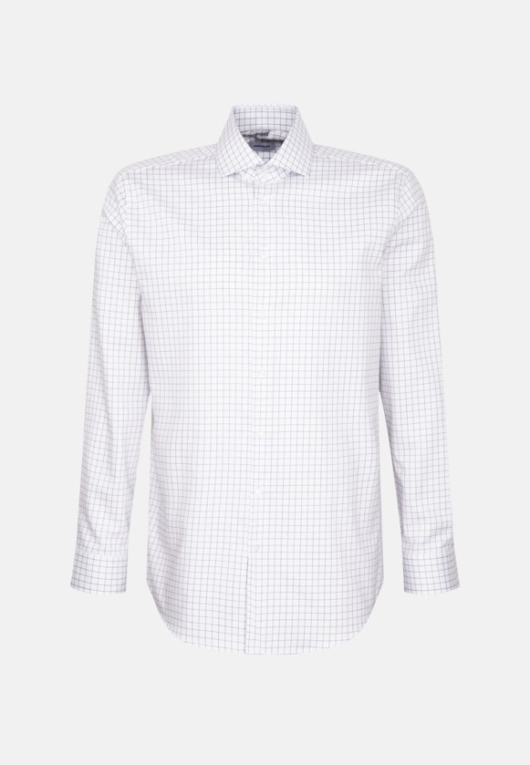 Regular Business Hemd Karo in Mittelblau |  Seidensticker Onlineshop