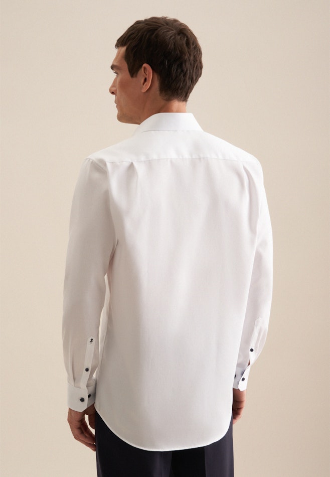 Non-iron Twill Business Shirt in Comfort with Kent-Collar in White | Seidensticker online shop