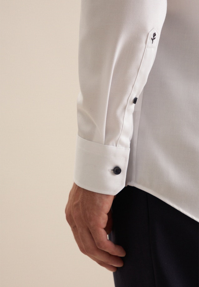 Chemise Business Comfort Twill (sergé) Col Kent in Blanc |  Seidensticker Onlineshop