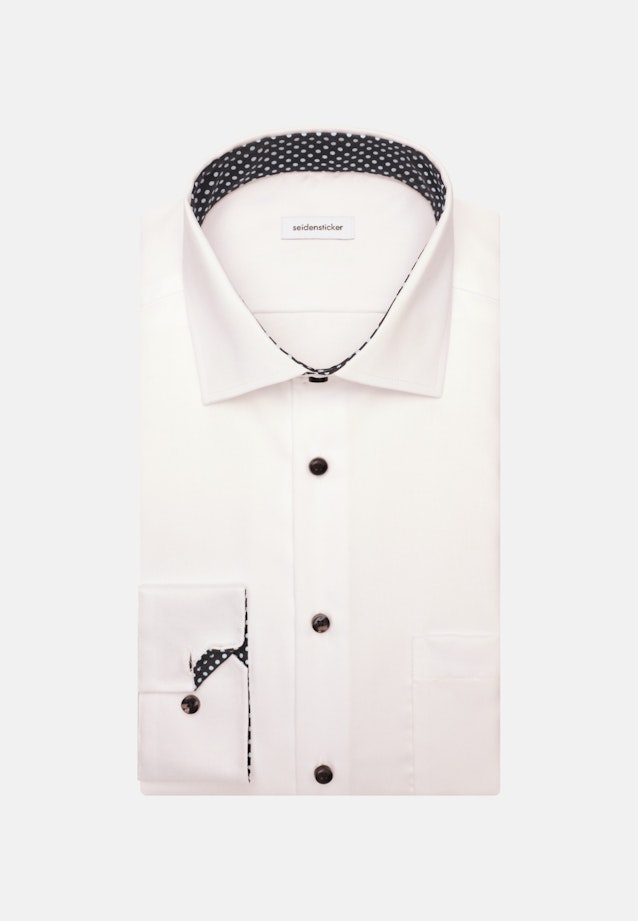 Chemise Business Comfort Twill (sergé) Col Kent in Blanc |  Seidensticker Onlineshop