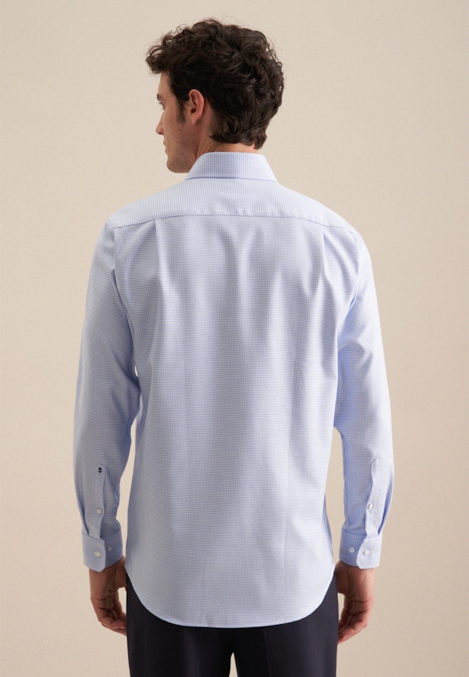 Non-iron Structure Business Shirt in Comfort with Kent-Collar in Light Blue | Seidensticker online shop