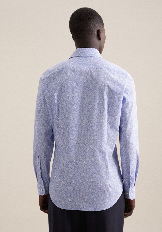 Slim Business Hemd Druck in Hellblau | Seidensticker Onlineshop