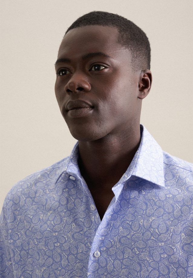 Slim Business Hemd Druck in Hellblau |  Seidensticker Onlineshop