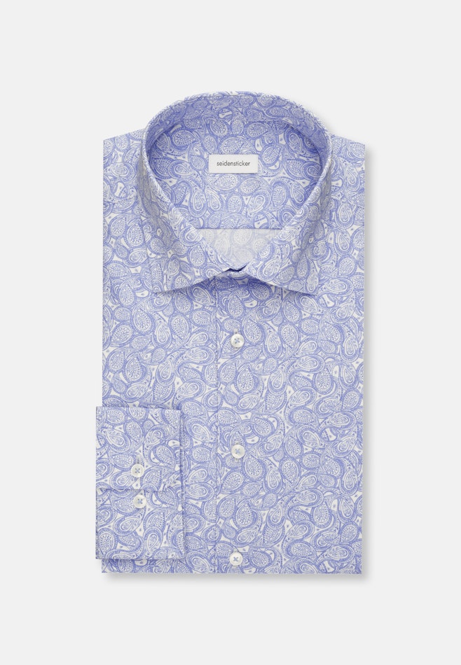 Slim Business Hemd Druck in Hellblau | Seidensticker Onlineshop