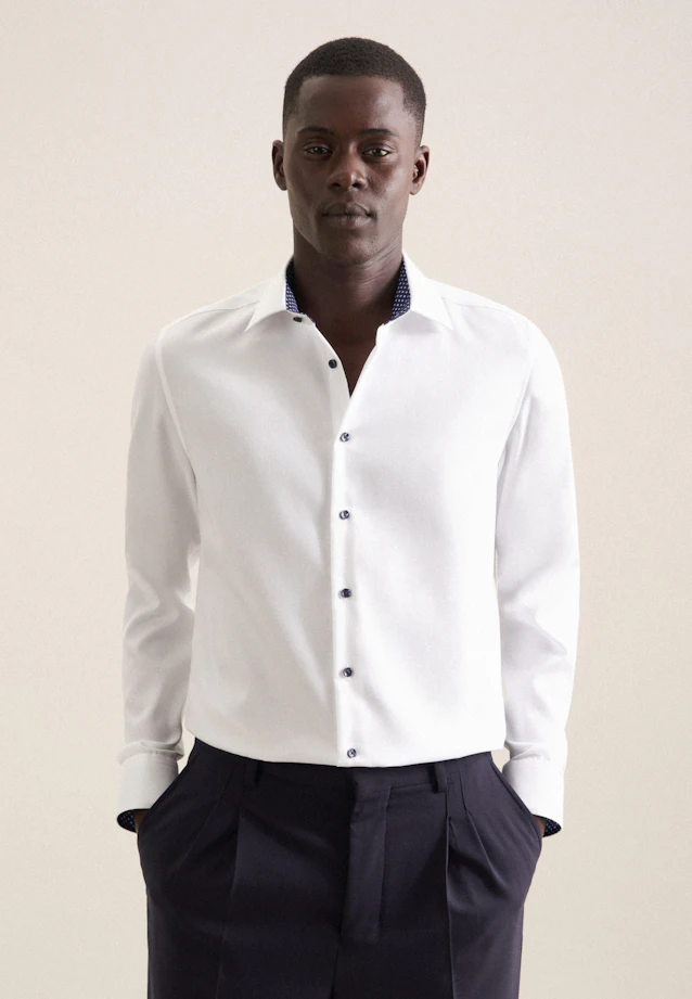 Slim Business shirt Uni in White |  Seidensticker Onlineshop