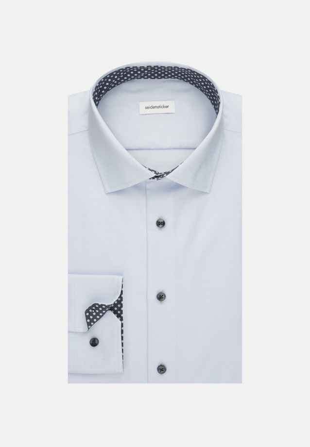 Non-iron Twill Business Shirt in Slim with Kent-Collar and extra long sleeve in Light Blue |  Seidensticker Onlineshop