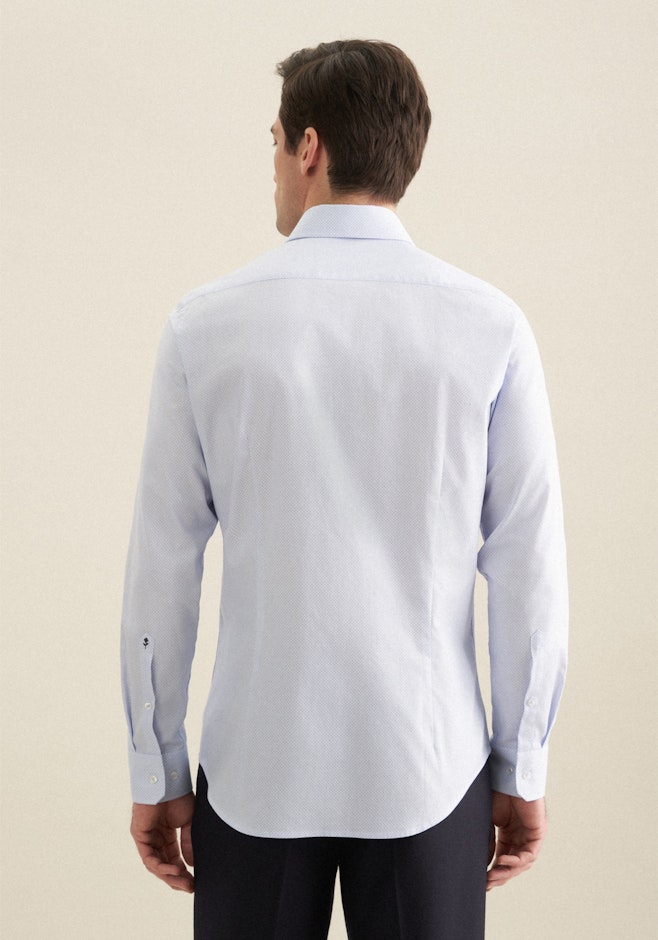 Shaped Business Hemd Druck in Hellblau | Seidensticker Onlineshop