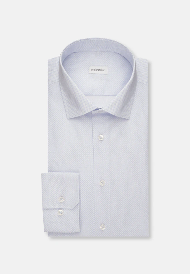 Shaped Chemise d'affaires Imprimé dans Bleu Clair | Boutique en ligne Seidensticker