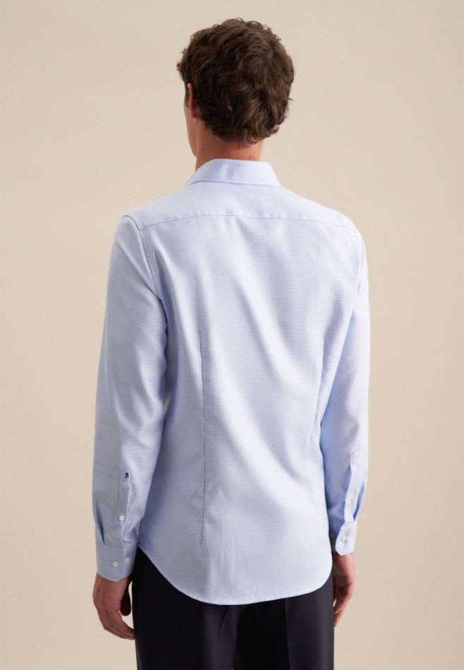 Easy-iron Satin Business Shirt in Slim with Kent-Collar in Light Blue | Seidensticker online shop