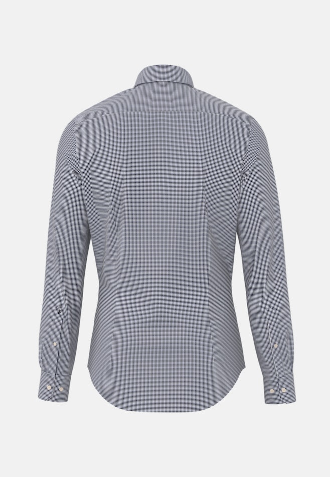 Easy-iron Satin Business Shirt in Slim with Kent-Collar in Dark Blue | Seidensticker online shop