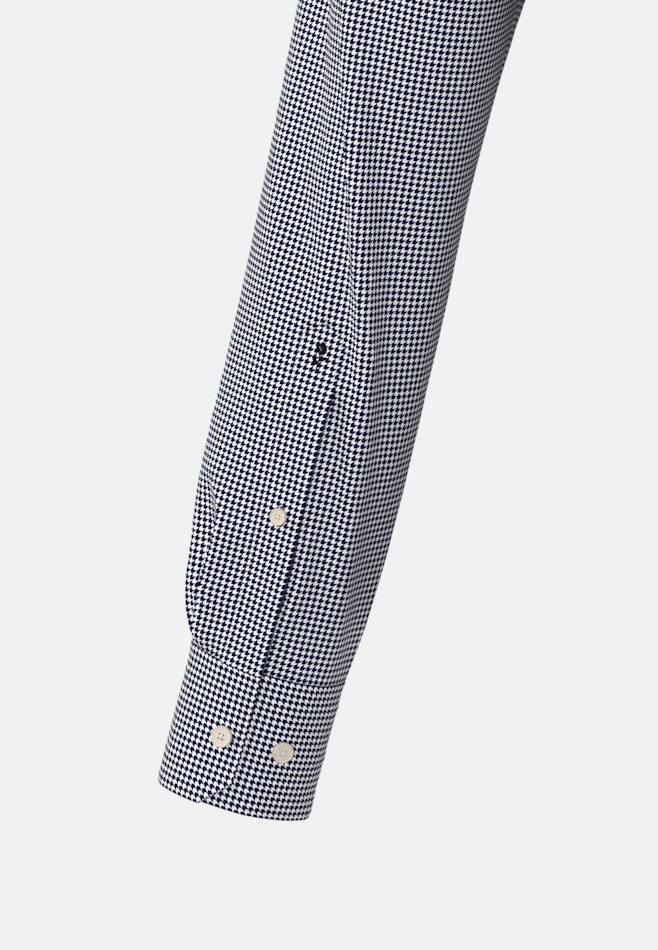 Easy-iron Satin Business Shirt in Slim with Kent-Collar in Dark Blue | Seidensticker online shop