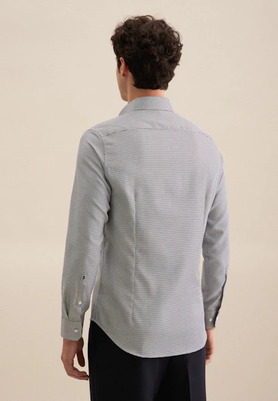 Slim Business Hemd Pepita in Dunkelblau |  Seidensticker Onlineshop