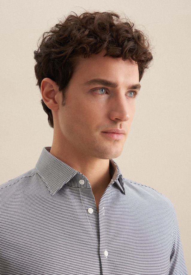 Slim Chemise d'affaires Pepita in Bleu Foncé |  Seidensticker Onlineshop