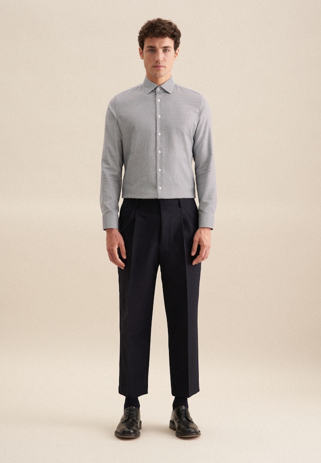 Slim Business Hemd Pepita in Dunkelblau |  Seidensticker Onlineshop