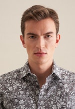 Slim Business Hemd Druck in Grau |  Seidensticker Onlineshop