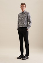 Slim Business Hemd Druck in Grau |  Seidensticker Onlineshop