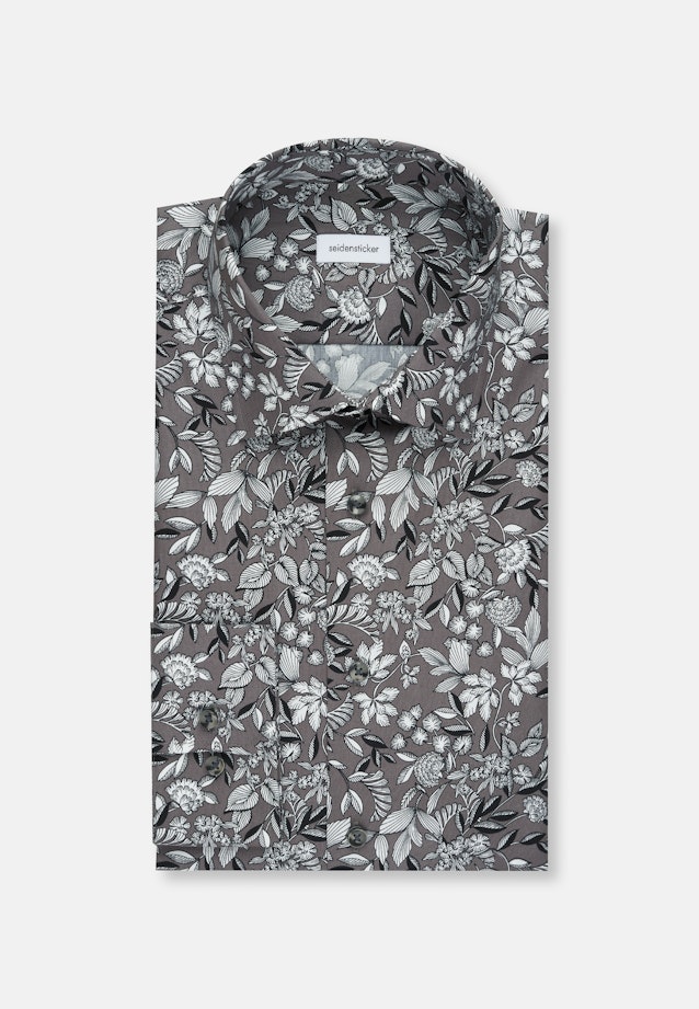 Slim Business Hemd Druck in Grau |  Seidensticker Onlineshop
