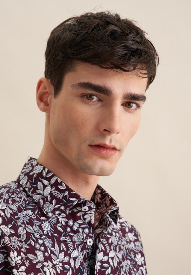 Slim Business Hemd Druck in Lila |  Seidensticker Onlineshop