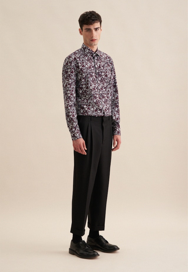 Business Shirt in Slim with Kent-Collar in Purple |  Seidensticker Onlineshop