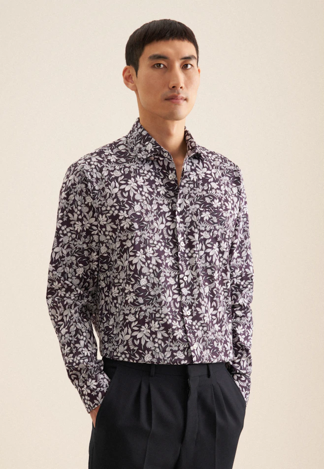 Regular Chemise d'affaires Imprimé dans Lilas | Boutique en ligne Seidensticker