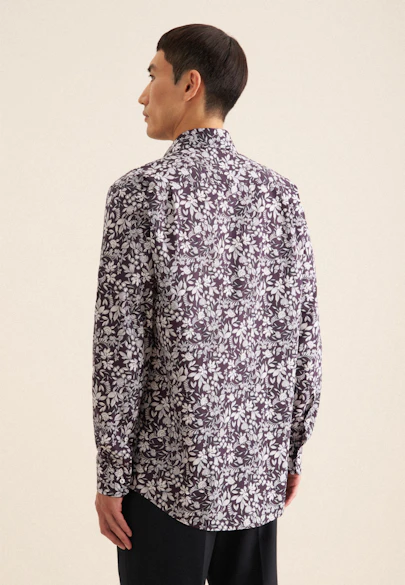 Regular Chemise d'affaires Imprimé in Lilas |  Seidensticker Onlineshop
