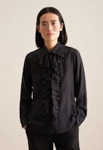 Blouse à volants En crêpe in Noir |  Seidensticker Onlineshop