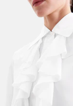 Seidenbluse mit Volants in Weiß |  Seidensticker Onlineshop