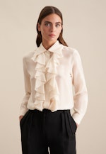 Crepe Ruched Blouse in Ecru |  Seidensticker Onlineshop