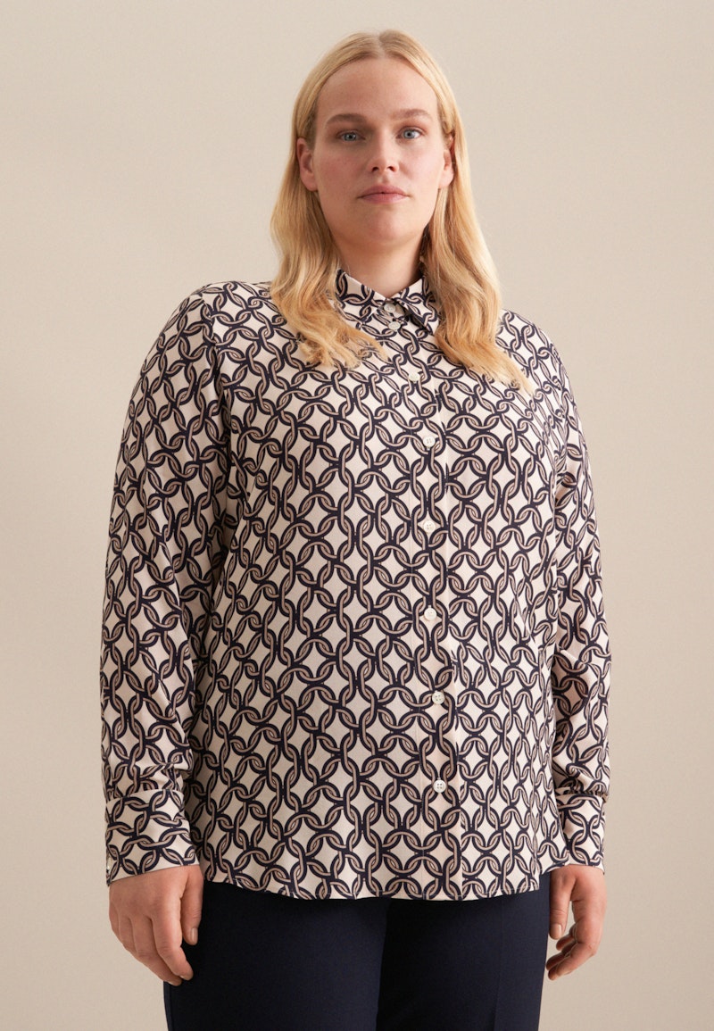 Grande taille Kraag Shirtblouse