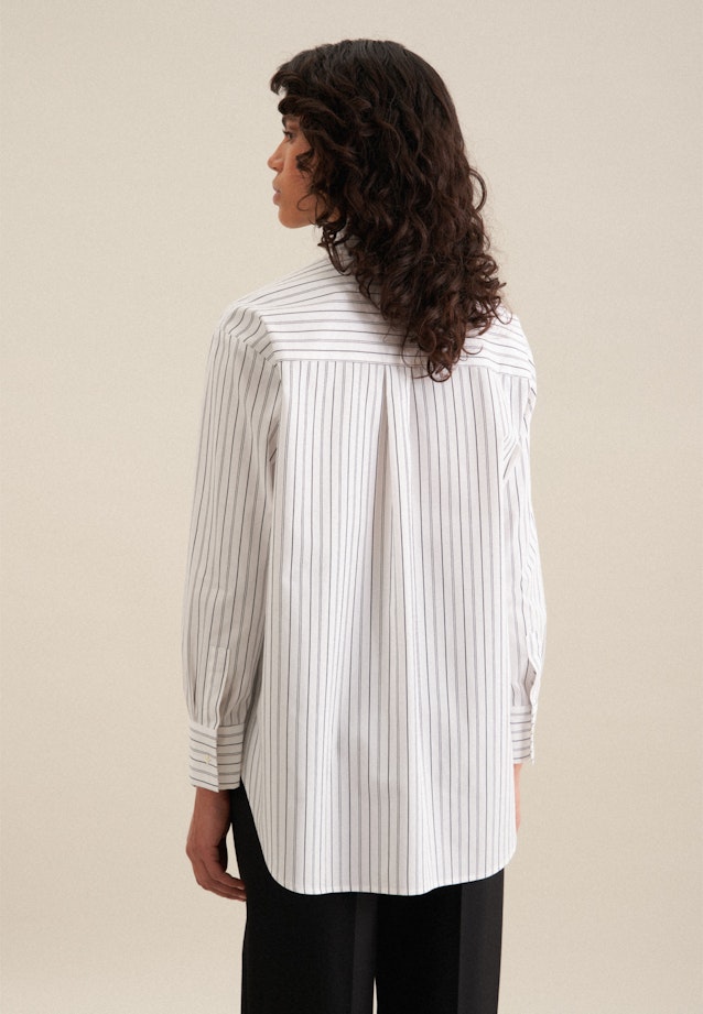 Long sleeve Twill Long Blouse in White |  Seidensticker Onlineshop