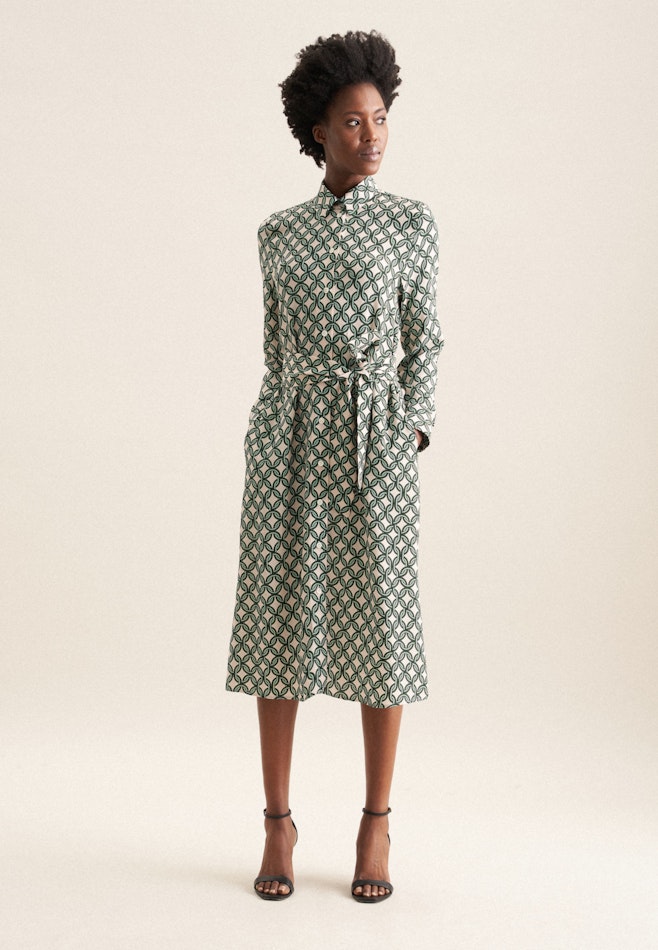 Kragen Kleid Regular in Grün | Seidensticker Onlineshop