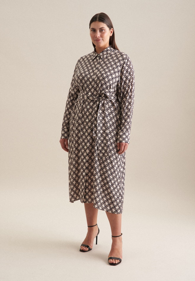 Grande taille Collar Dress in Ecru | Seidensticker online shop