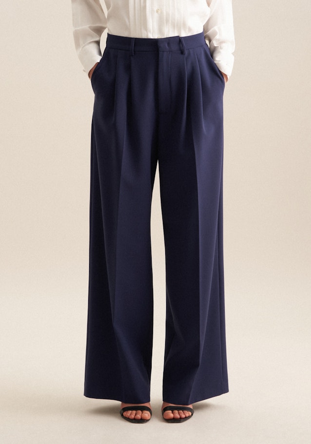 Regular Pantalons Uni in Bleu Foncé | Seidensticker Onlineshop