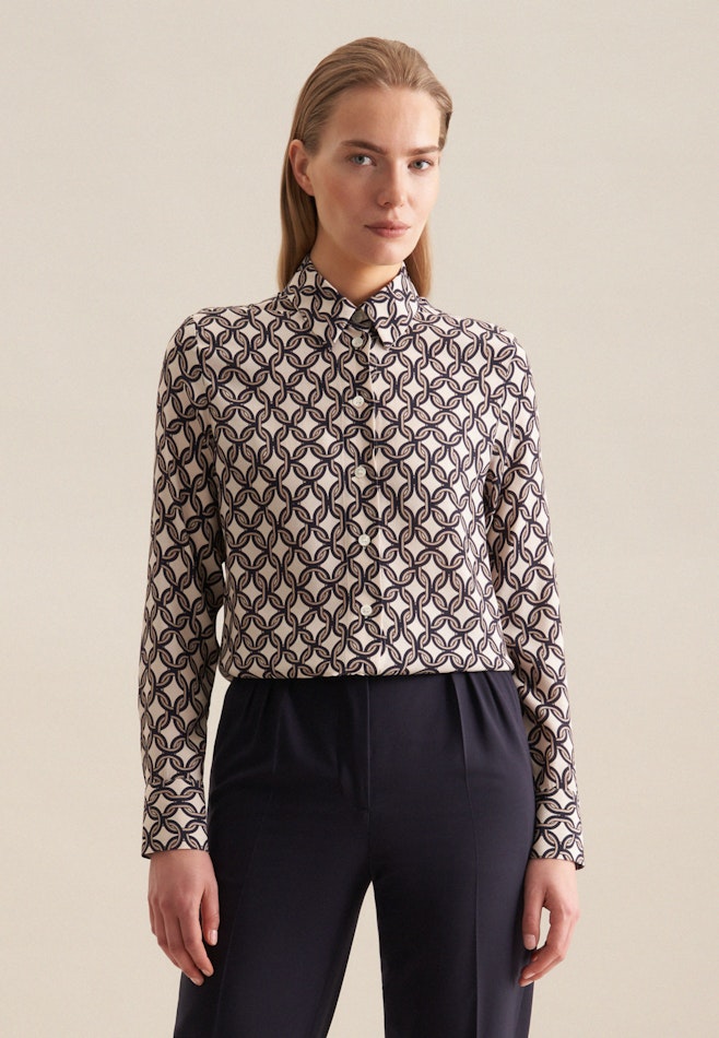 Long sleeve Crepe Shirt Blouse in Ecru | Seidensticker online shop