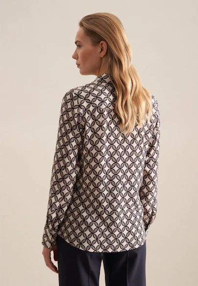 Hemdbluse Druck in Ecru |  Seidensticker Onlineshop