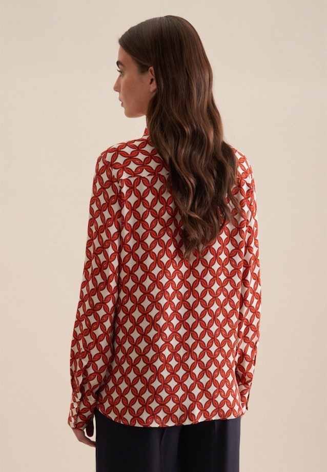 Long sleeve Crepe Shirt Blouse in Red |  Seidensticker Onlineshop