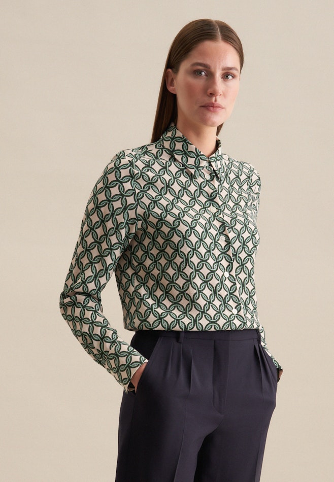 Hemdbluse Druck in Grün | Seidensticker Onlineshop