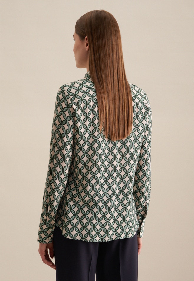 Long sleeve Crepe Shirt Blouse in Green | Seidensticker online shop